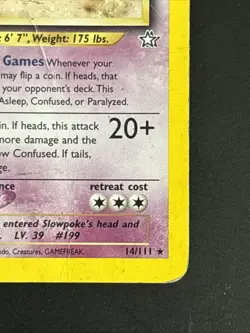 Slowking 14/111 HP Damaged Neo Genesis Holo Rare Pokemon TCG HP/DAM - Image 2