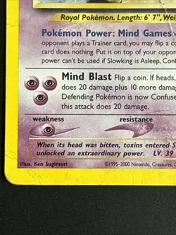 Slowking 14/111 HP Damaged Neo Genesis Holo Rare Pokemon TCG HP/DAM - Image 3