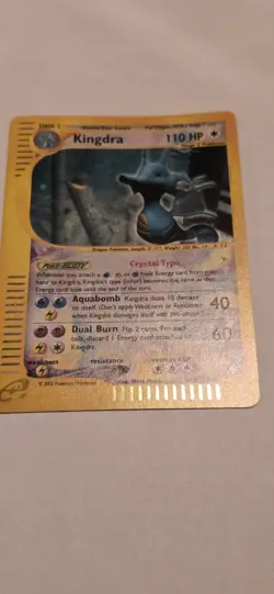 Aquapolis Kingdra Holo Crystal 148/147 Secret Rare Pokemon Card - Image 4
