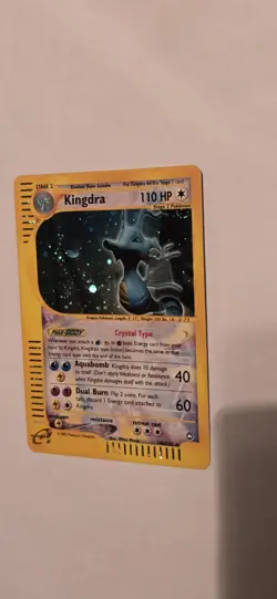 Aquapolis Kingdra Holo Crystal 148/147 Secret Rare Pokemon Card - Image 5