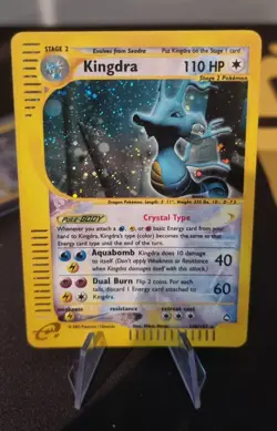 Pokemon TCG - Crystal Kingdra 148/147 Aquapolis Holo Rare Pokemon Card - Image 1