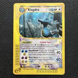 Kingdra 148/147 Aquapolis Holo Secret Rare Vintage Crystal Pokemon TCG Card MP - Image 1