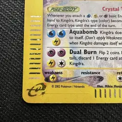 Kingdra 148/147 Aquapolis Holo Secret Rare Vintage Crystal Pokemon TCG Card MP - Image 5