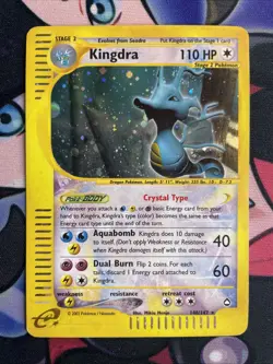 Kingdra 148/147 Aquapolis Holo Secret Rare Vintage Crystal Pokemon TCG Card LP - Image 1