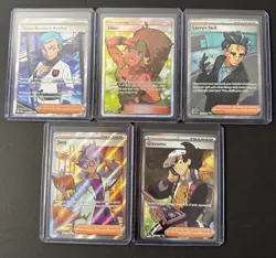 Pokemon TCG Trainer - Supporter Cards - Lot Of 5 With Top Loaders - Image 1