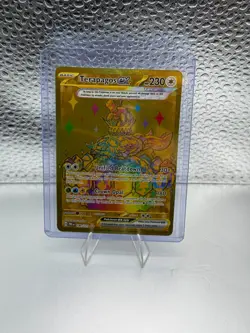 Pokemon TCG Terapagos EX Prismatic Evolutions Card 180/131 Gold Ultra Rare - Image 1