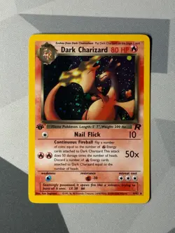 Pokemon Cards Dark Charizard 4/82 1ST EDITION Team Rocket Holo Rare - Image 1