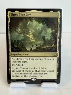 MTG Three Tree City Legendary Land Rare Bloomburrow Regular #260 - Image 1