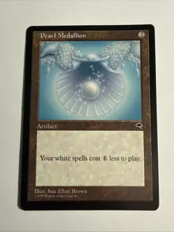 Magic The Gathering Tempest Pearl Medallion #300 Lightly played - Image 1