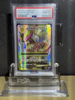2016 POKEMON XY EVOLUTIONS FA/ M PIDGEOT EX 105/108 PSA 10 GEM MT - Image 1