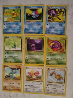 WOTC Vintage Pokemon TCG Lot of 9 - Base Set 2, Fossil, Jungle, LP/HP - Image 1