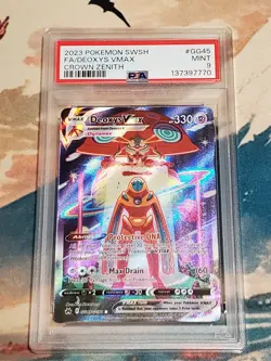 Deoxys VMAX Ultra Rare GG45/GG70 PSA 9 MINT - 2023 Pokemon Crown Zenith #2 - Image 1