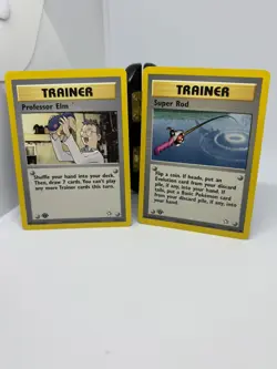 Pokemon TCG Professor Elm 96 AND Super Rod Neo Genesis 1ST Edition Cards LP - Image 5