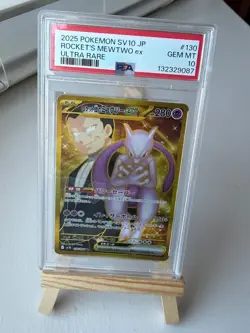 2025 Pokemon SV Team Rocket (JP) Rocket's Mewtwo ex Ultra Rare #130/098 PSA 10 - Image 1