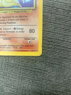 Pokemon TCG Ninetales Base Set 12/102 Holo Unlimited Holo Rare - Image 2
