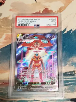 Deoxys VMAX Ultra Rare GG45/GG70 PSA 9 MINT - 2023 Pokemon Crown Zenith #1 - Image 1