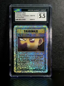 The Boss's Way Reverse Foil #105 2002 Pokemon Legendary Collection CGC 5.5 EX+ - Image 1
