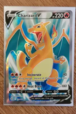 Pokemon TCG Charizard V Full Art Ultra Rare Brilliant Stars 153/172 - Image 1