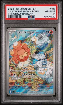 Castform Sunny Form 195/191 Surging Sparks PSA 10 Pokemon TCG - Image 1