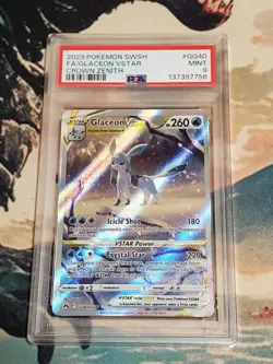 Glaceon VSTAR Ultra Rare GG40/GG70 PSA 9 MINT - 2023 Pokemon Crown Zenith - Image 1
