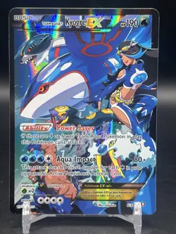 Team Aqua’s Kyogre EX 6/34 Holo Ultra Rare Pokemon XY Double Crisis English LP - Image 1