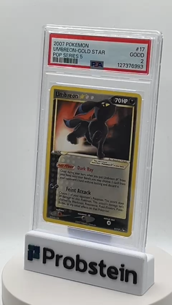 2007 Pokemon POP Series 5 #17 Umbreon Gold Star PSA 2 GD - Image 2