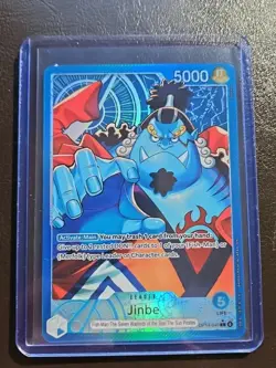Jinbe OP14-040 Leader Alternate Art Azure Sea's Seven One Piece Card English NM - Image 1
