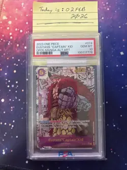 2023 One Piece TCG OP05 Kid Manga Alternate Art, English, PSA 10 - Image 1