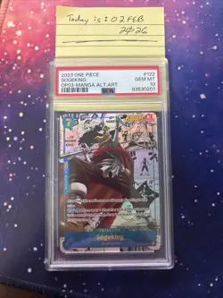 2023 One Piece TCG OP03 Sogeking Manga Alternate Art, English, PSA 10 - Image 1