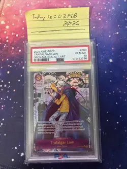 2023 One Piece TCG OP05 Law Manga Alternate Art, English, PSA 10 - Image 1