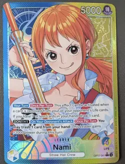 Nami - OP11-041 - Alt Art Leader - A Fist of Divine Speed - One Piece - English - Image 1