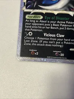 2010 Pokemon TCG Absol PRIME Holo HS Triumphant Set #91/102 LP-NM Holo - Image 5