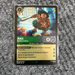 Disney Lorcana Reign of Jafar Maui Stubborn Trickster 110/204 Super Rare Foil - Image 1
