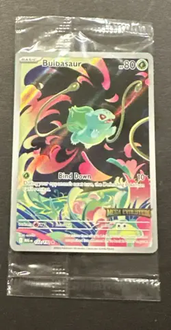 2025 POKEMON MEGA EVOLUTION BULBASAUR ILLUSTRATION RARE PROMO! - Image 1