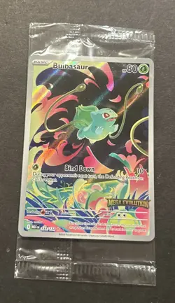 2025 POKEMON MEGA EVOLUTION BULBASAUR ILLUSTRATION RARE PROMO! - Image 4