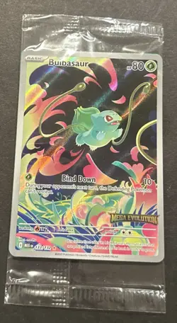 2025 POKEMON MEGA EVOLUTION BULBASAUR ILLUSTRATION RARE PROMO! - Image 5