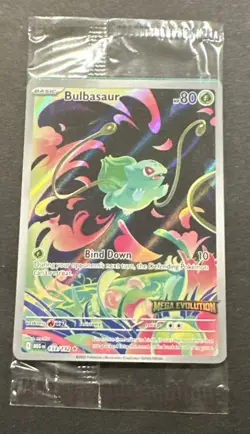 2025 POKEMON MEGA EVOLUTION BULBASAUR ILLUSTRATION RARE PROMO!! - Image 1