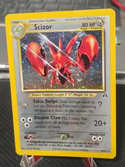 Pokemon TCG Scizor 10/75 Neo Discovery 2001 Holo Rare / Damaged - Image 1
