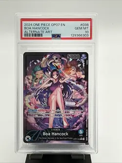 One Piece TCG CCG OP07-038 500 Years in the Future BOA HANCOCK Alt Art EN PSA 10 - Image 4