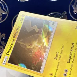 Pokemon TCG Detective Pikachu Holo Rare Card 10/18 Light Play LP - Image 3