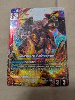 Gundam Card Game Foil Dual impact Gundam Ashtaron, Virsago, X 3 Card Lot NM - Image 2