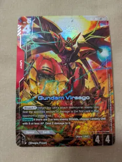 Gundam Card Game Foil Dual impact Gundam Ashtaron, Virsago, X 3 Card Lot NM - Image 5