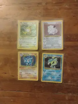 Lot Of 4 Vintage Pokemon Holo,Rare, Cards Lp,Mp,HP, Damaged Pre-owned - Image 1