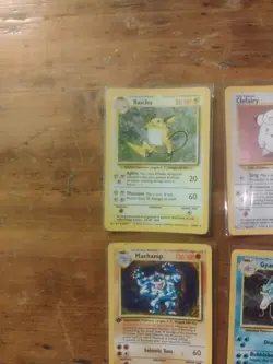 Lot Of 4 Vintage Pokemon Holo,Rare, Cards Lp,Mp,HP, Damaged Pre-owned - Image 2
