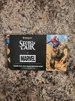 MTG Secret Lair x Marvel's Spider-Man: Daily Bugle Breaking News Rainbow Foil - Image 1