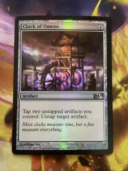 MTG Magic the Gathering Clock of Omens (202/260) Magic 2013 LP FOIL - Image 1