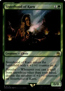 MTG Sisterhood of Karn (Surge Foil) Foil NM Doctor Who Magic 7 - Image 1