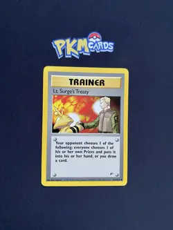Pokemon TCG Lt. Surge's Treaty Gym Heroes 112/132 Regular LP. - Image 1