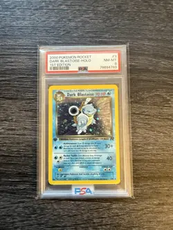 2000 POKEMON ROCKET 1ST EDITION #3 DARK BLASTOISE-HOLO PSA 8 - Image 1