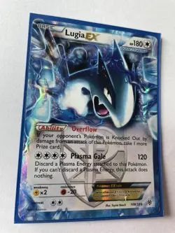 Pokemon TCG Lugia EX 2012 Plasma Storm Ultra Rare Holo Foil 108/135 w/sleeve - Image 1